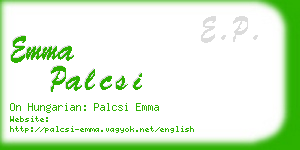 emma palcsi business card